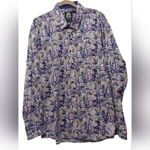 English Laundry-NWOT Multi Color Abstract Button Down Men's Long Sleeve Shirt